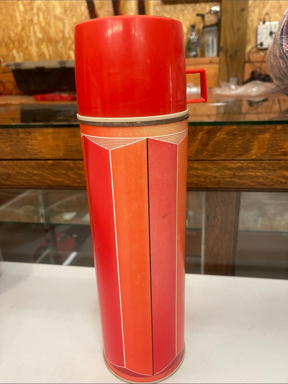 Thermos Red and Orange Retro Insulated Bottle